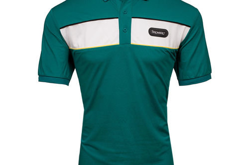 Stromberg Mens Green and White Colour Block Firethorn Golf Polo Shirt - Image 1