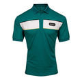 Stromberg Mens Green and White Colour Block Firethorn Golf Polo Shirt - Image 1