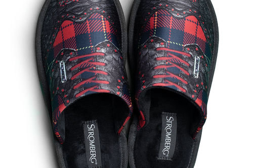 Stromberg Men's Tartan Mule Golf Slippers - Image 1