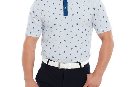 FootJoy Men's Scattered Floral Golf Polo Shirt - Image 1
