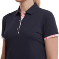 FootJoy Womens Watercolour Trim Pique Golf Polo Shirt - Image 3