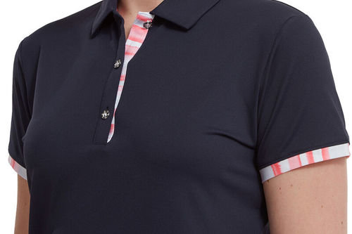 FootJoy Womens Watercolour Trim Pique Golf Polo Shirt - Image 3