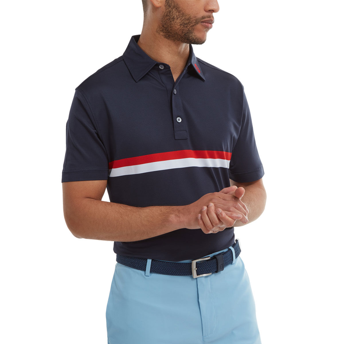 FootJoy Men's Double Chest Band Golf Polo Shirt just £34.99