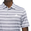 adidas Men's Two-Colour Striped Golf Polo Shirt - Image 3