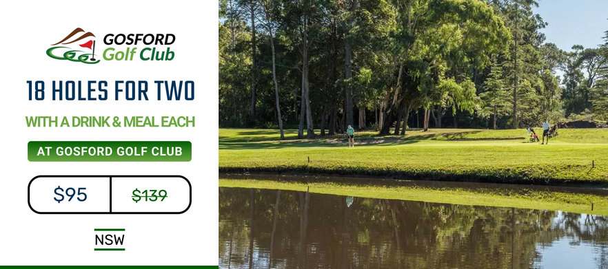 <em>One of the Central Coast's Hidden Gems!</em> Enjoy 18 Holes for Two at the <em>Beautiful Gosford Golf Club.</em> Includes Lunch or Dinner & Drinks. 