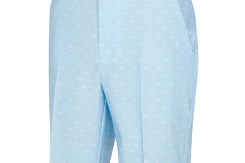 Greg Norman Men's Microlux Hybrid Shark Print Golf Shorts - Image 1