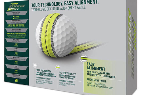 TaylorMade Tour Response Stripe 12 Golf Ball Pack - Image 2