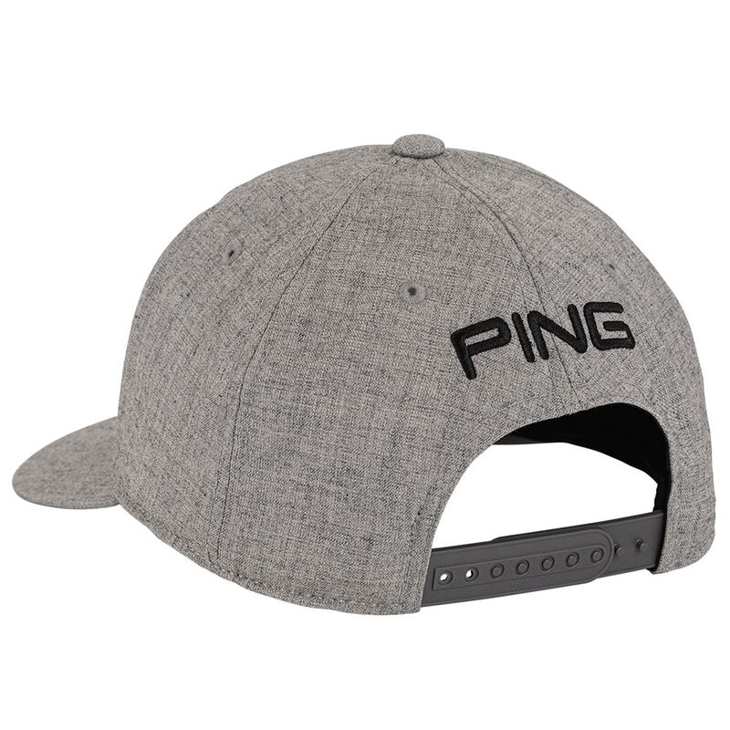 Ping Mens Grey and Black Embroidered Tour Classic 211 Golf Cap