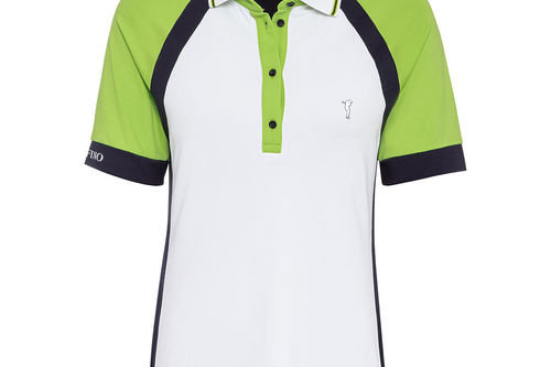 GOLFINO Womens Shoulder Block Golf Polo Shirt - Image 1