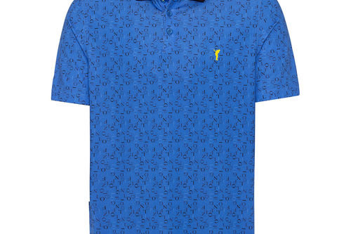 GOLFINO Men's Typo All-Over Golf Polo Shirt - Image 1