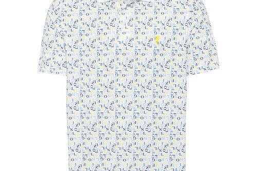 GOLFINO Men's Typo All-Over Golf Polo Shirt - Image 1