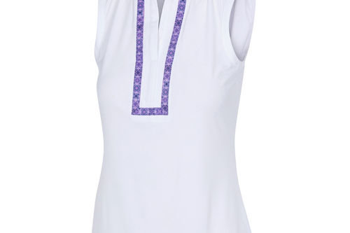 Greg Norman Womens Mira Sleeveless Golf Polo Shirt - Image 1