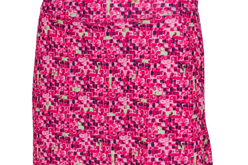 Greg Norman Womens Tile Print Pull-On Golf Skort - Image 1