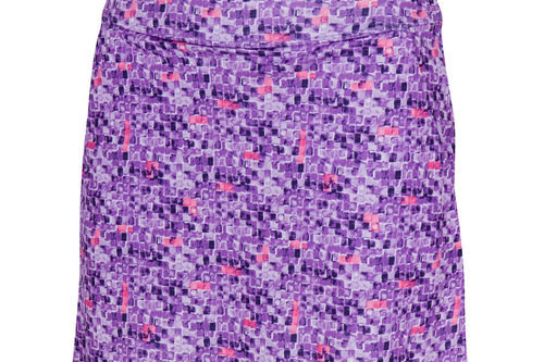 Greg Norman Womens Tile Print Pull-On Golf Skort - Image 1