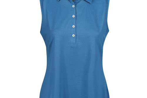 Greg Norman Womens Freedom Pique Sleeveless Golf Polo Shirt - Image 1