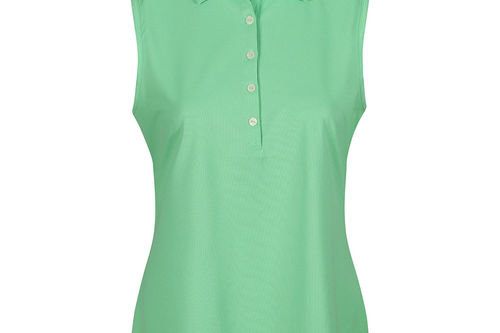 Greg Norman Womens Freedom Pique Sleeveless Golf Polo Shirt - Image 1
