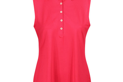 Greg Norman Womens Freedom Pique Sleeveless Golf Polo Shirt - Image 1