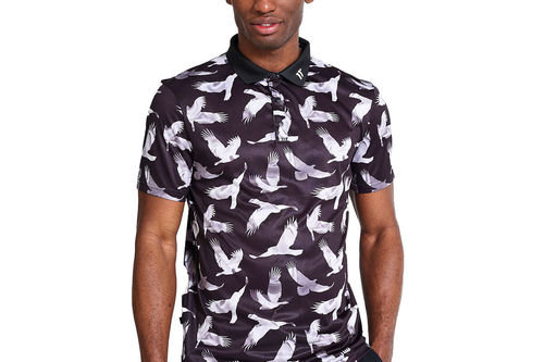 11 Degrees Men's Bird Print Golf Polo Shirt - Image 1