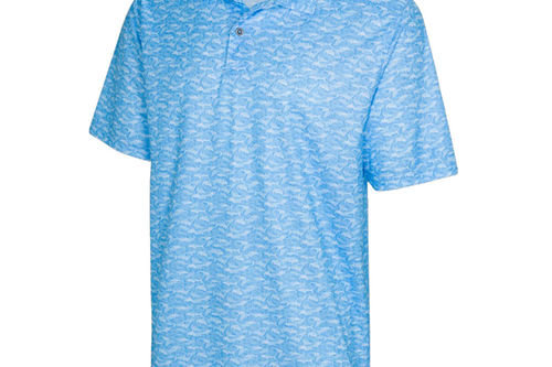 Greg Norman Men's Lab Shark Shadow Golf Polo Shirt - Image 1