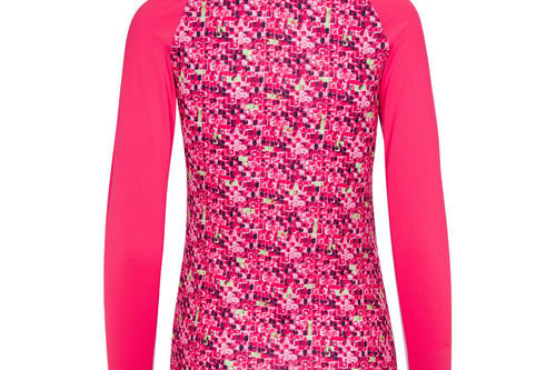 Greg Norman Womens Tile Print Quarter-Zip Golf Mid Layer - Image 2