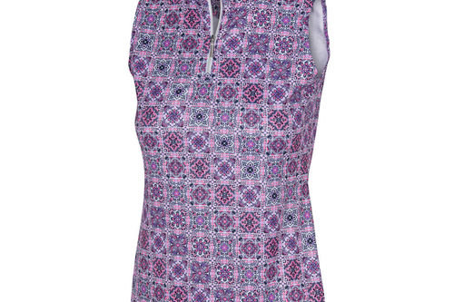 Greg Norman Womens Terrasa Sleeveless Golf Polo Shirt - Image 1