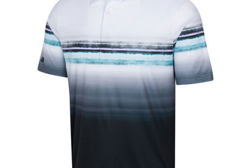 Greg Norman Men's Tidal Stripe ML75 Golf Polo Shirt - Image 1