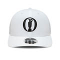 New Era Mens White and Black Comfortable Logo Print Perforated LP9Fifty The Open Golf Cap - Image 2