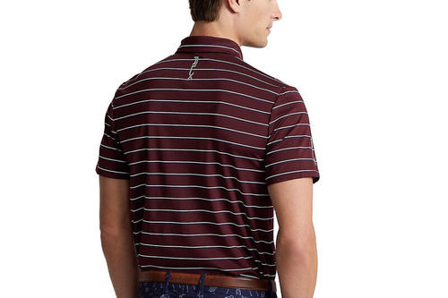Ralph Lauren Ruby Lightweight Striped Custom Slim Fit Performance Golf Polo Shirt - Image 2
