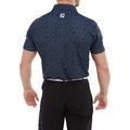 FootJoy Men's Navy Blue Glass Print Golf Polo Shirt - Image 3