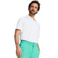 PUMA Golf x Palm Tree Mens White X Crew Golf Polo Shirt - Image 1