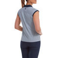 FootJoy Women's Navy Blue and White Lightweight End on Striped Lisle Golf Polo Shirt - Image 3