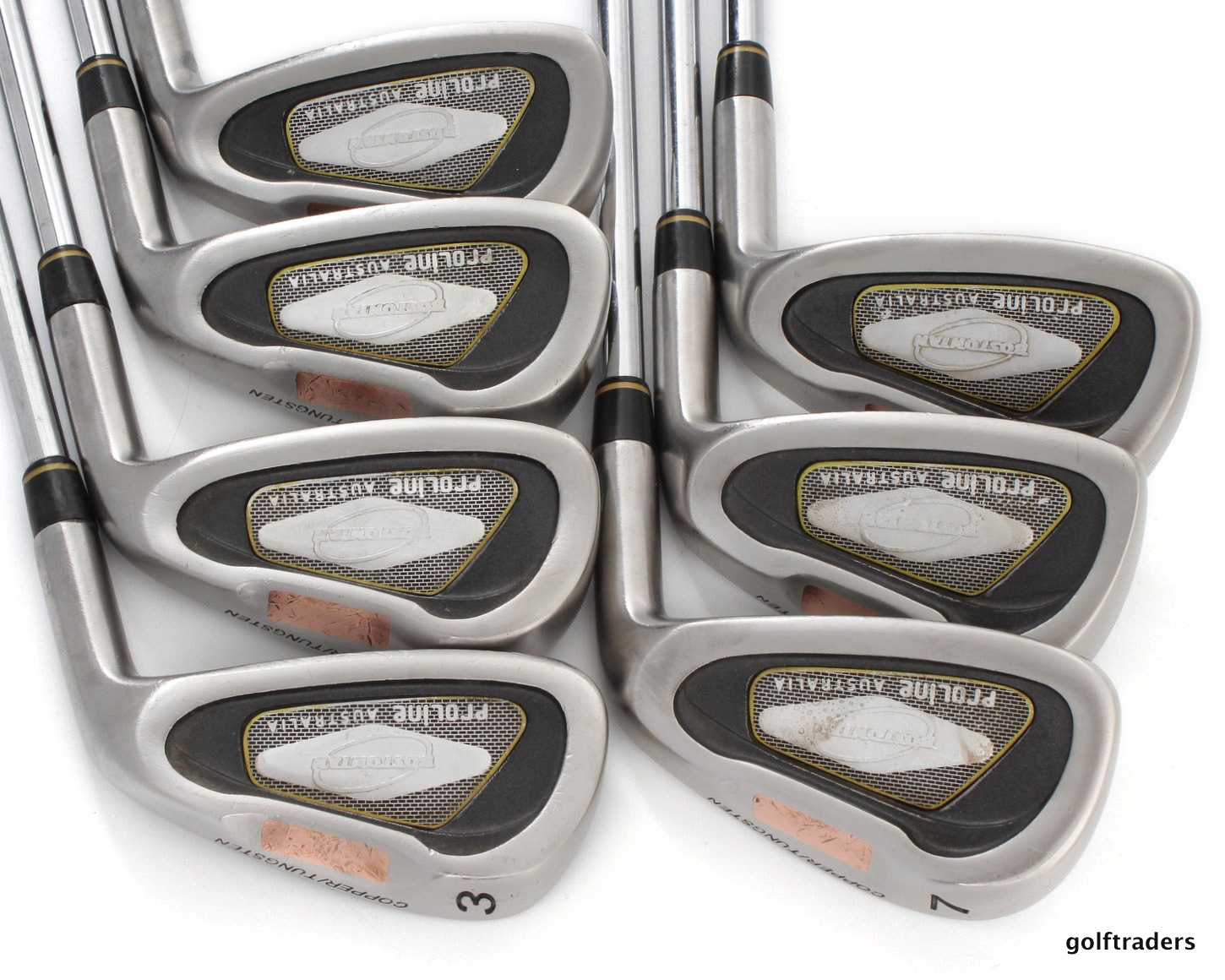 PROLINE BOSTONIAN COPPER/TUNGSTEN 39 IRONS STEEL REGULAR FLEX D2035