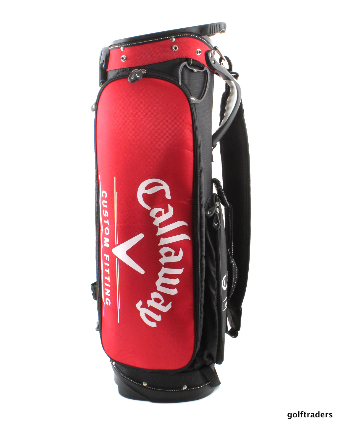 CALLAWAY GOLF 'CUSTOM FITTING' STAND BAG RED/BLACK USED SUPERB E3336 just 120.00