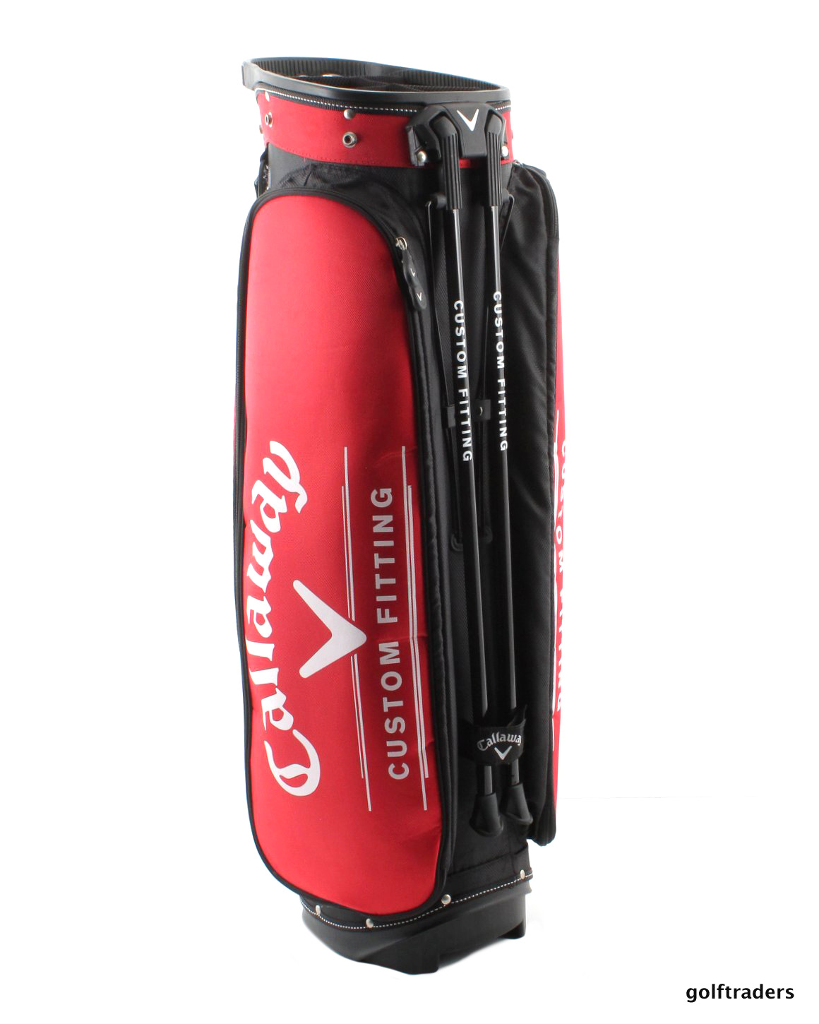 CALLAWAY GOLF 'CUSTOM FITTING' STAND BAG RED/BLACK USED SUPERB E3336 just 120.00