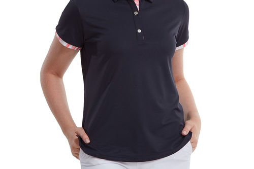 FootJoy Womens Watercolour Trim Pique Golf Polo Shirt - Image 1