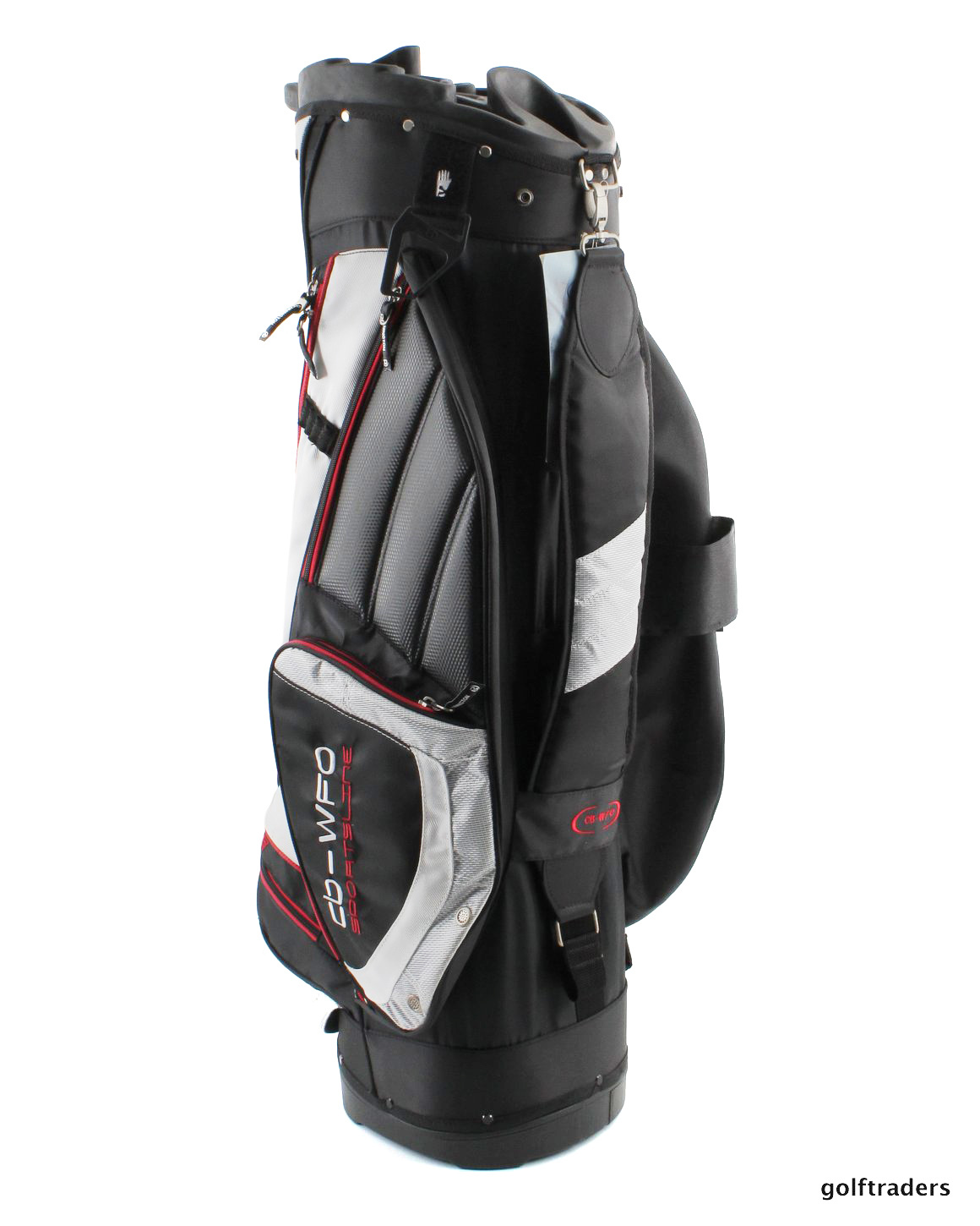 BENNINGTON GOLF CART BAG WATERFALL FOAM ORGANIZER TOP BLACK/RED/WHITE