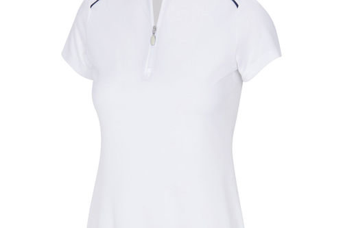 Greg Norman Womens Scallop Collar Golf Polo Shirt - Image 1