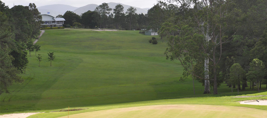 18 holes for 2 players in a motorised cart at <em>Gympie  Golf Course.</em> 