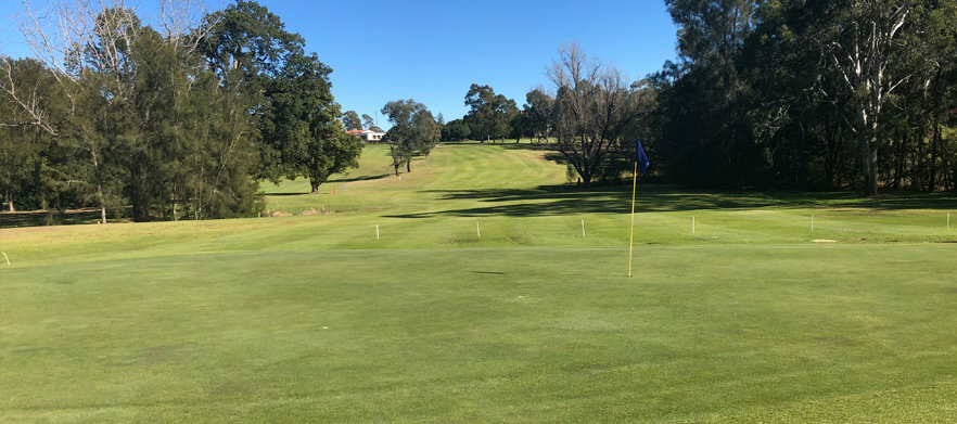 18 holes for Four at <em>Wallacia Golf Club.</em> Includes  motorised carts & drinks each! 
