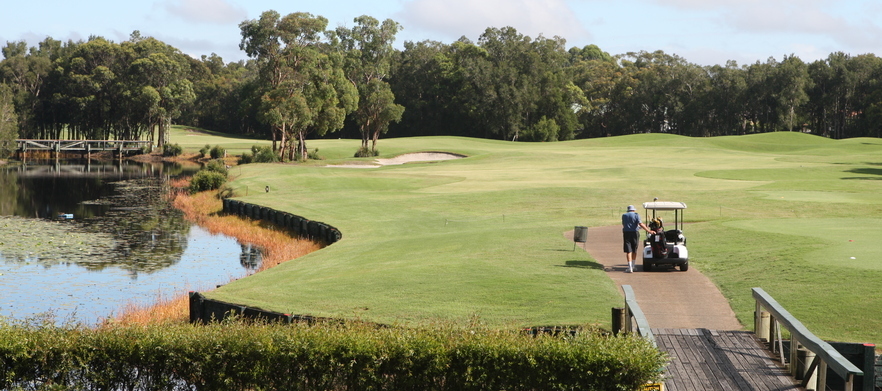 Play the Championship Course at <em>Horizons Golf Resort, Salamander Bay.</em> 18 Holes for TWO with 7 Day Bookings. 