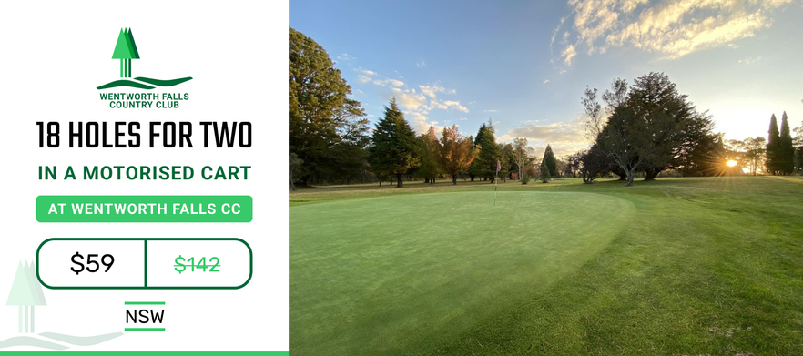 <em>Wentworth Falls Country Club.</em> 18 Holes For Two in a Motorised Cart for just $59!