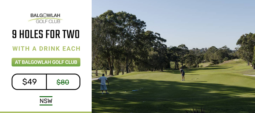 9 Holes for Two with Drinks at the beautiful Balgowlah GC. 