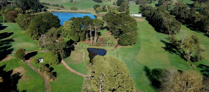 18 holes for 2 players at <em>Korumburra Golf Club.</em> Includes a shared cart 