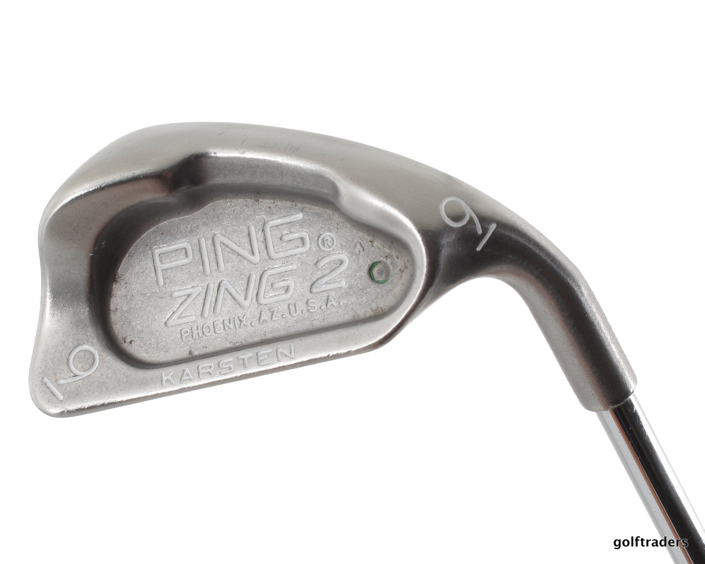 PING ZING 2 GREEN DOT 9 IRON JZ STEEL STIFF FLEX D1604 just 65.00