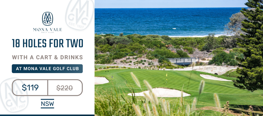 <em>Play one of Sydney's most breathtaking courses!</em> 18 Holes for Two in a Motorised Cart with Drinks at the stunning <em>Mona Vale Golf Club.</em> 