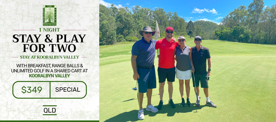 Play, Stay & Relax The Kooralbyn Valley . 1 Night Stay With Unlimited Golf For Two With Carts & Range Balls at Kooralbyn Valley Golf Course. 