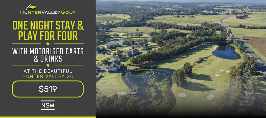 <b>One Night Stay & Play For Four at the Beautiful Rydges Resort located right on Hunter Valley Golf Club<b>