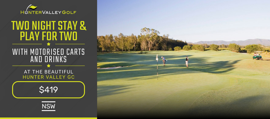 <b>Winter Special! Two Night Stay & Play For Two at the Beautiful Rydges Resort located right on Hunter Valley Golf Club<b>