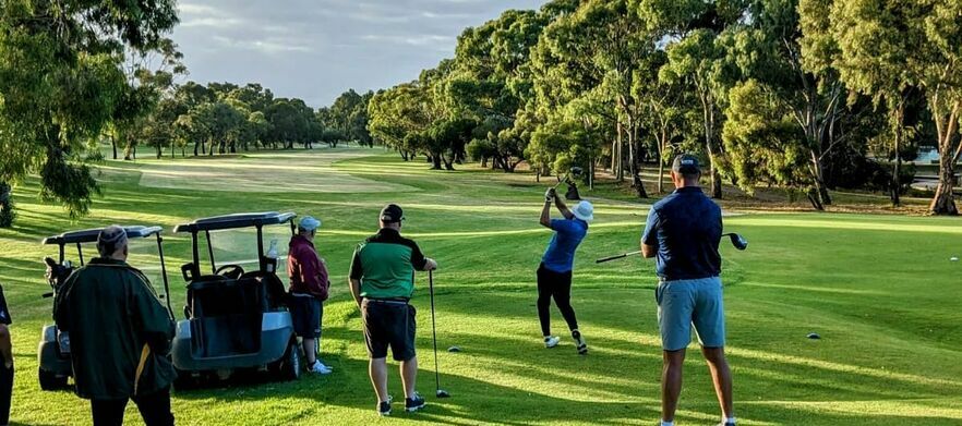 At <em>Regency Park Golf Course:</em>  18 holes for Four in shared motorised carts.