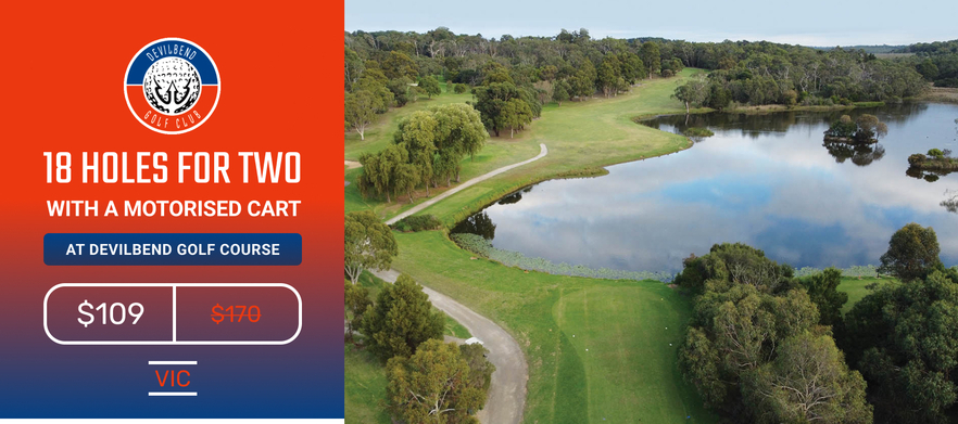 <em>One of Melbourne's Hidden Gems!</em> Enjoy 18 holes at <em>Devilbend Golf Club.</em> Includes a shared motorised cart.